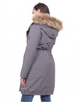 Parka grossesse gris évolutif couvre bébé