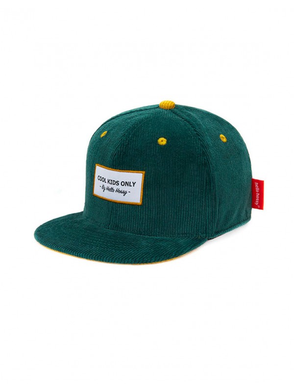 Casquette velours vert emeraude