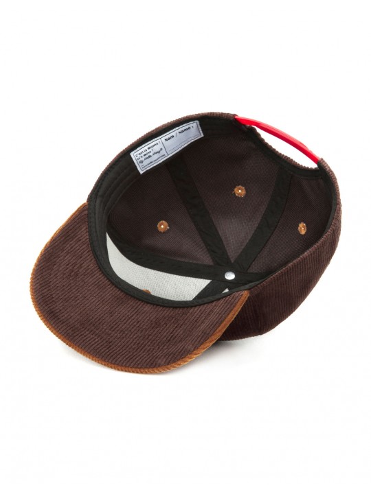 Casquette velours brownie marron