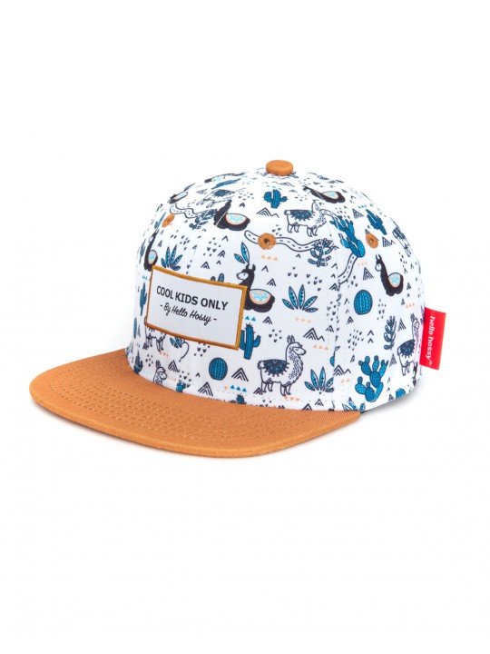 Casquette tissu enfant imprimée Lama