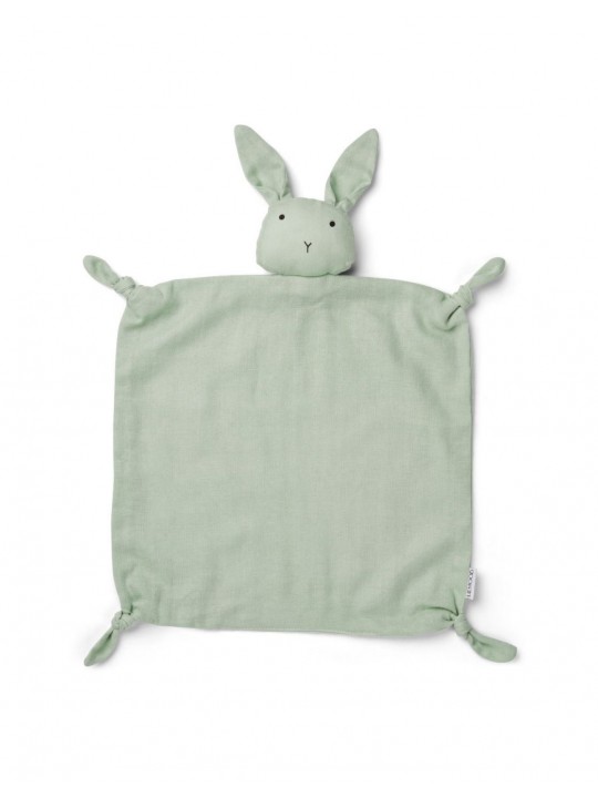 Doudou lange lapin vert tendre