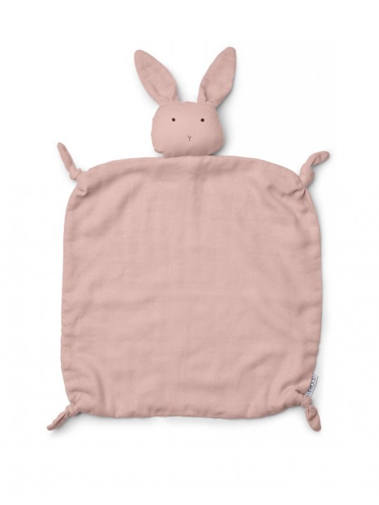 Doudou lange lapin rose