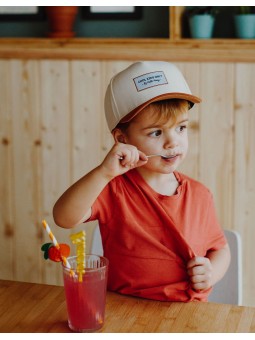 Casquette tissu mini caramel