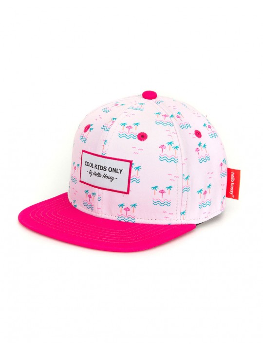 Casquette tissu Palm rose