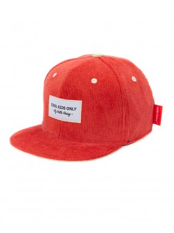 Casquette velours terracotta