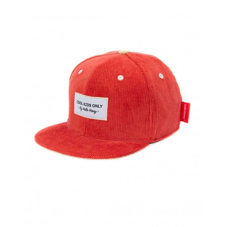 Casquette velours terracotta