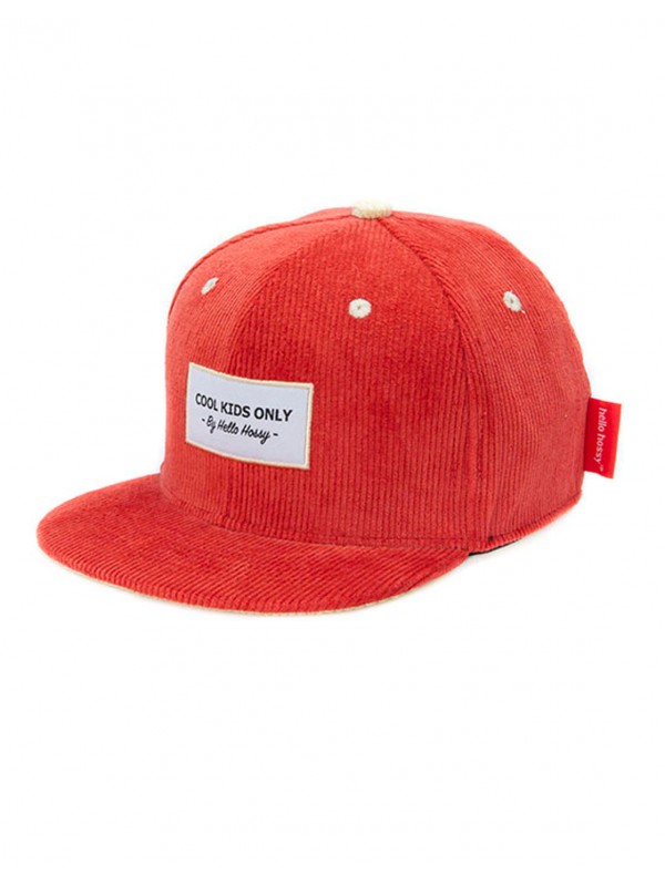 Casquette velours terracotta