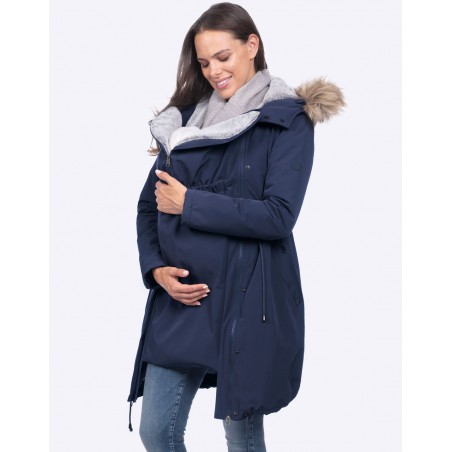 Parka grossesse et couvre bébé | Marine