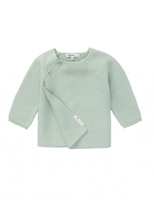 Gilet bébé tricot menthe | Pino