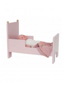 Lit bébé en bois rose