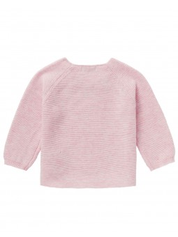 Gilet bébé tricot rose | Pino