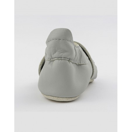 Chaussons cuir | Lapin gris