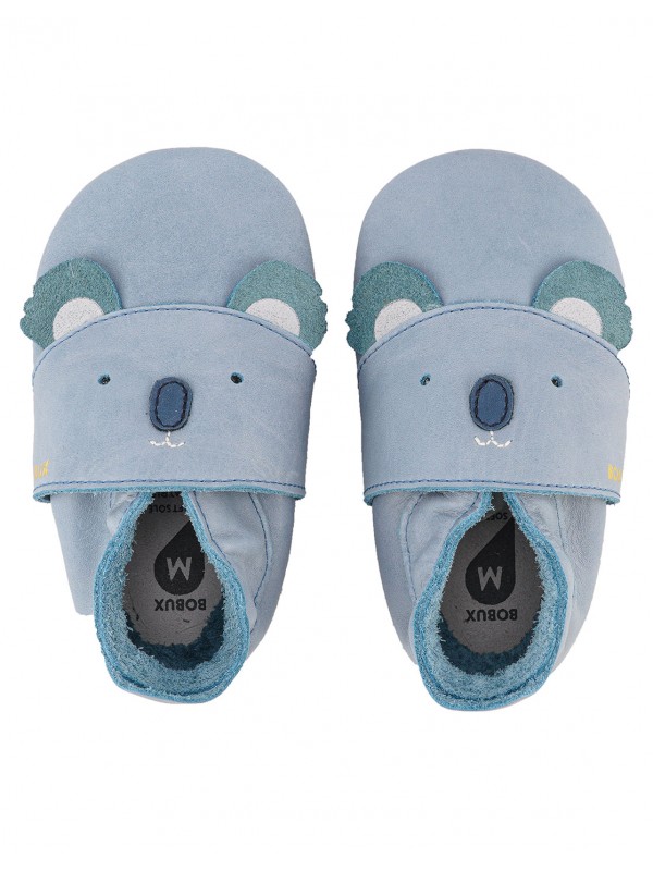 Chaussons cuir | Koala bleu