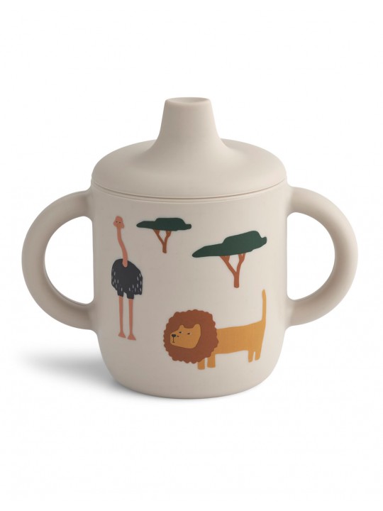 Tasse apprentissage couvercle silicone | Safari