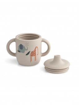 Tasse apprentissage couvercle silicone | Safari