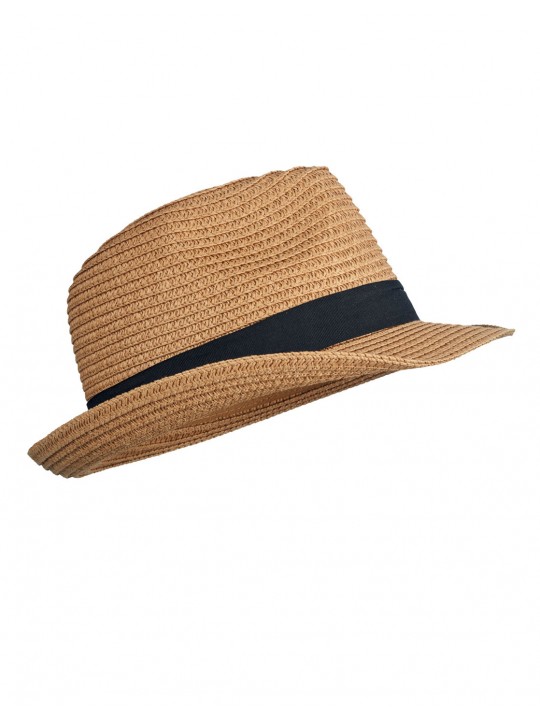 Chapeau de paille 1-2 ans | Marron bande noire