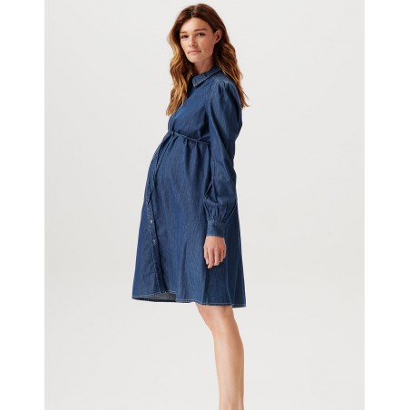 Robe de grossesse denim foncé | Oberlin