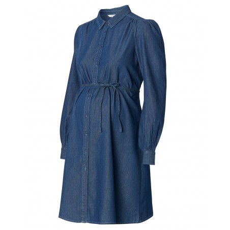 Robe de grossesse denim foncé | Oberlin