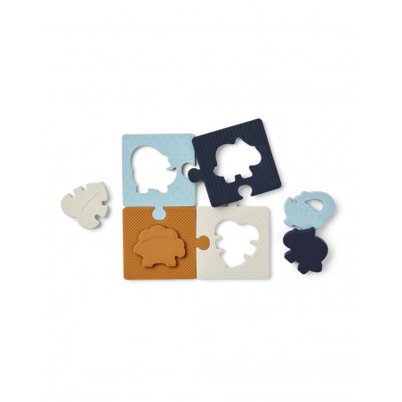 Puzzle silicone | Dino Sea blue