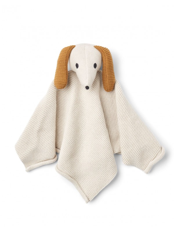 Doudou tricot | Chien beige