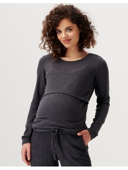 Pull grossesse allaitement Plano | Gris