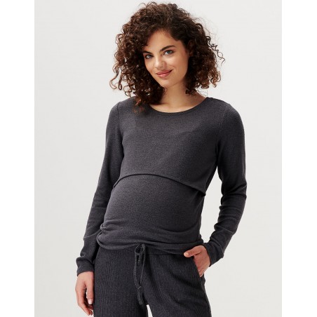 Pull grossesse allaitement Plano | Gris