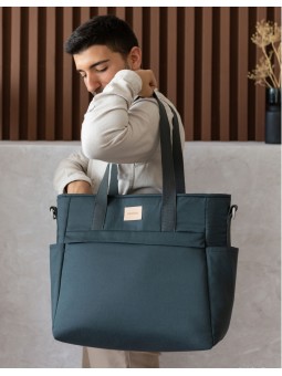 Grand sac à langer imperméable | Carbon blue