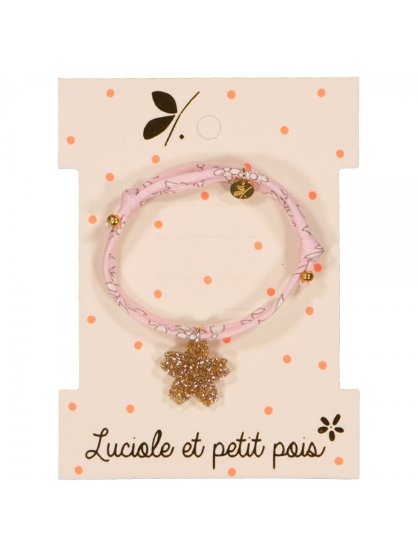 Bracelet trèfle Liberty Capel rose nude