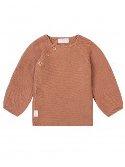 Gilet bébé tricot Pino| Café au lait