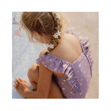 Maillot de bain bébé | Mauve fleurs