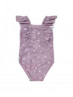 Maillot de bain bébé | Mauve fleurs