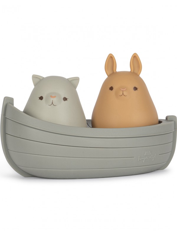 Jouets bain bateau animaux | Almond Mix