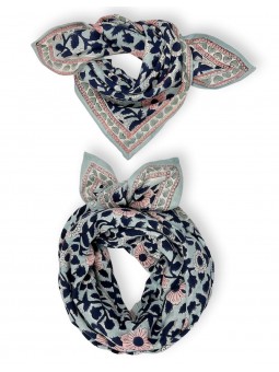 Small foulard Manika | Coeur Bleu Glacier