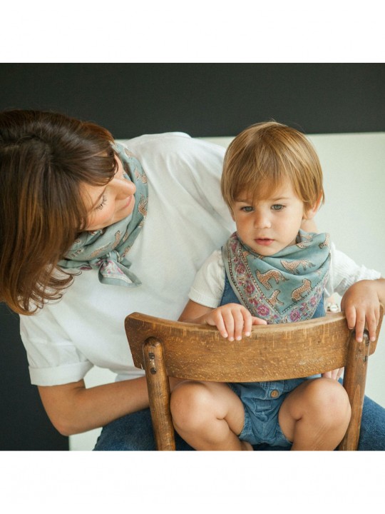 Small foulard Manika | Bengale Céladon