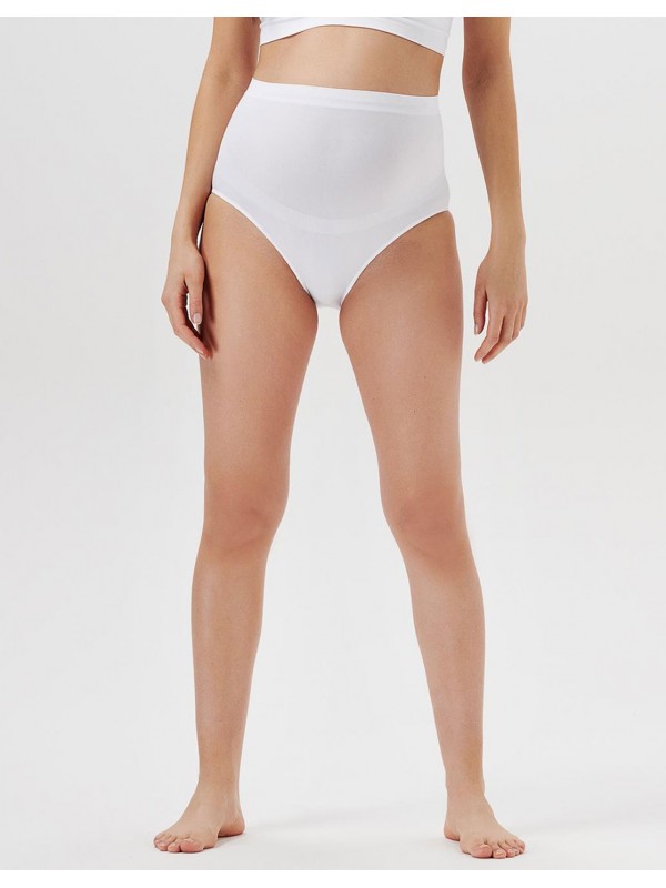 Culotte haute grossesse sans coutures | Blanc