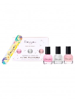 Coffret 3 vernis  enfant | Rose perle