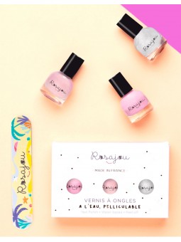 Coffret 3 vernis  enfant | Rose perle