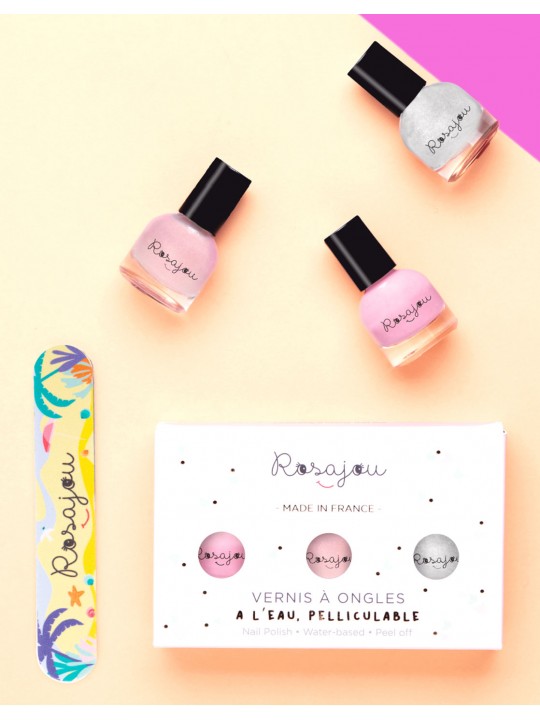 Coffret 3 vernis enfant | Rose perle