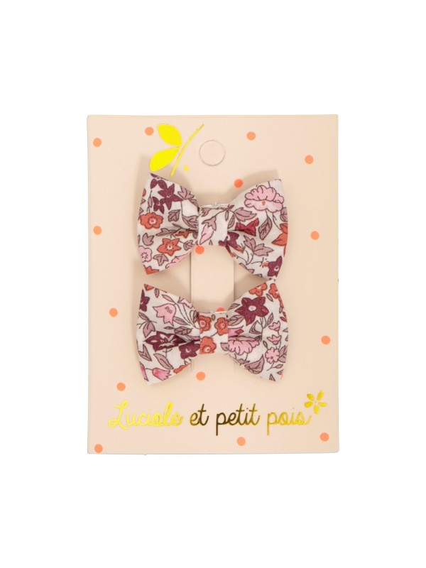 Duo mini barrettes papillon Liberty Ava spring