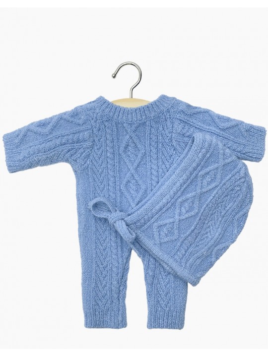 Tenues Babies |Ensemble tricot Lino Bleu ciel