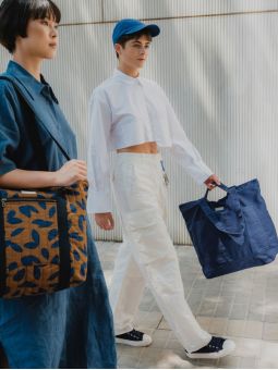 Sac tote bag | Blue Leaves