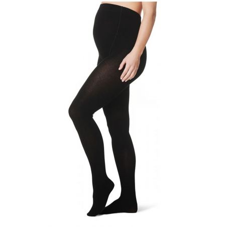 Collants de grossesse coton | 30 deniers noirs