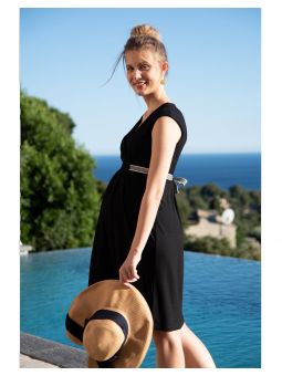 Robe grossesse allaitement Organic | Noir