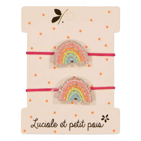 Elastiques Mini Arc-en-Ciel | multicolores (paire)