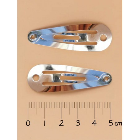 Duo Barrettes Cœurs | Paillette Rose