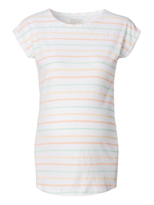 Tee shirt grossesse | Rayé orange