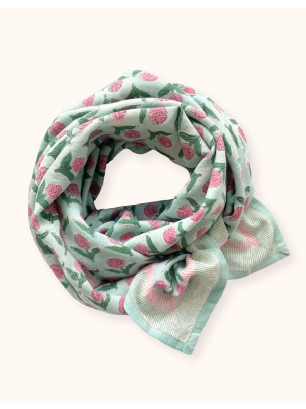 Grand foulard Latika | Lotus mint