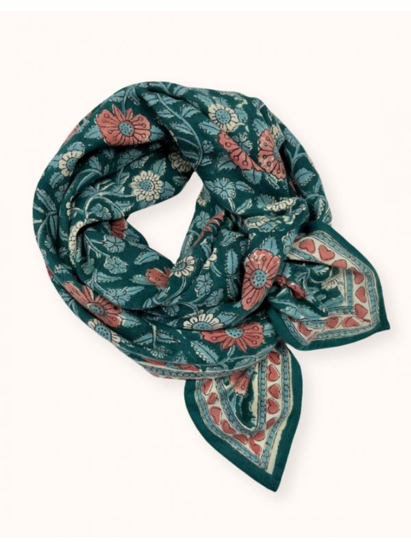 Grand foulard Latika| Coeur eucalyptus