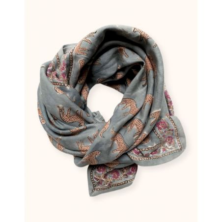 Grand foulard Latika | Bengale celadon