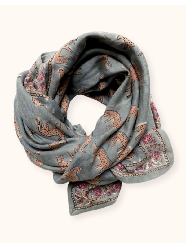 Grand foulard Latika | Bengale celadon